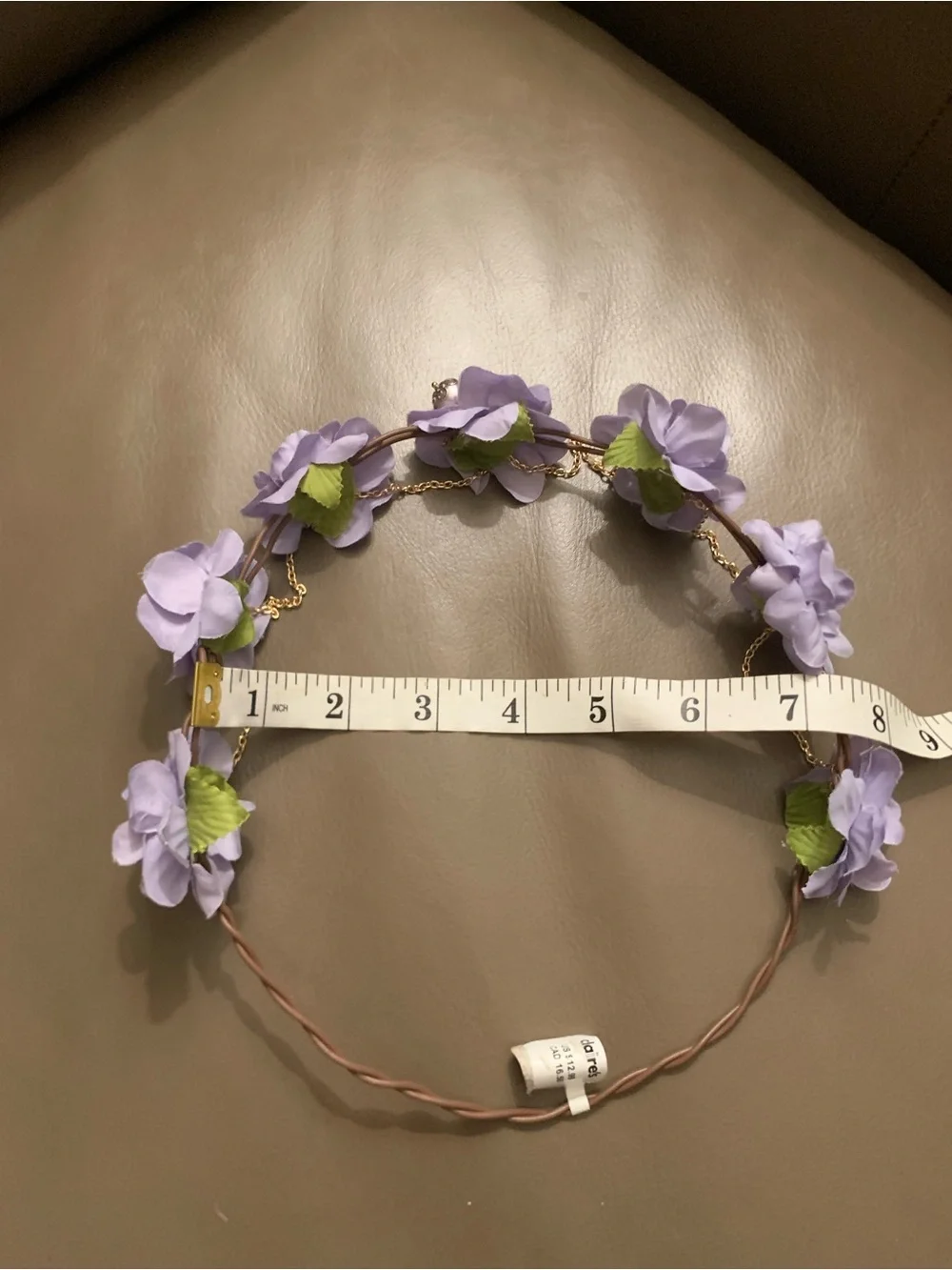 Claire's Lavender Floral 🪻Halo with Gold 💛Accent Chain